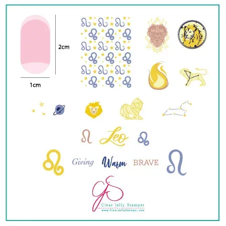 Clear Jelly Stamper Leo CjSZ-06 stamping plade stjernetegn