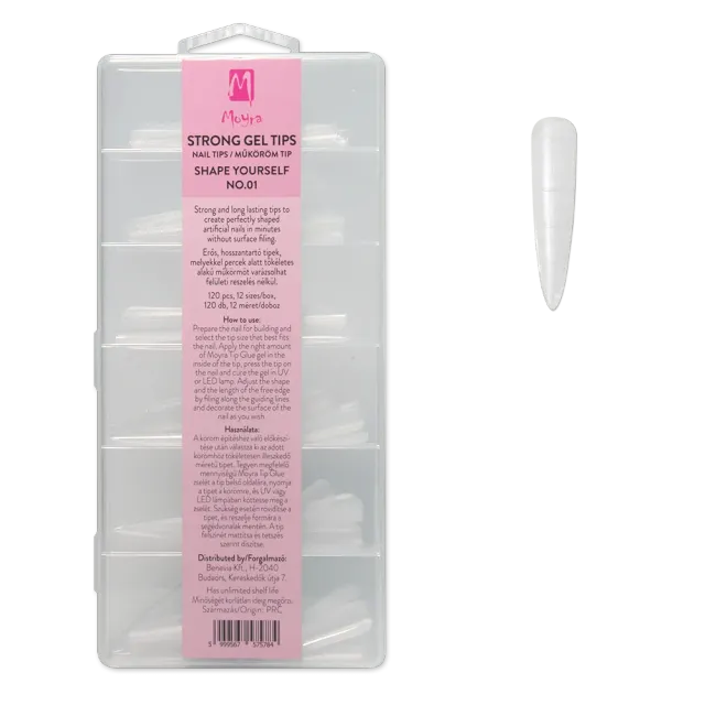Moyra Strong Gel Tip No. 01 negletipper 120 stk lang