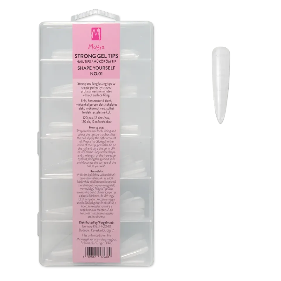 Moyra Strong Gel Tip No. 01 negletipper 120 stk lang