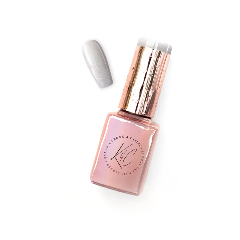 Clear Jelly Stamper KoKo & Claire 106 Wild Indigo top coat shimmer