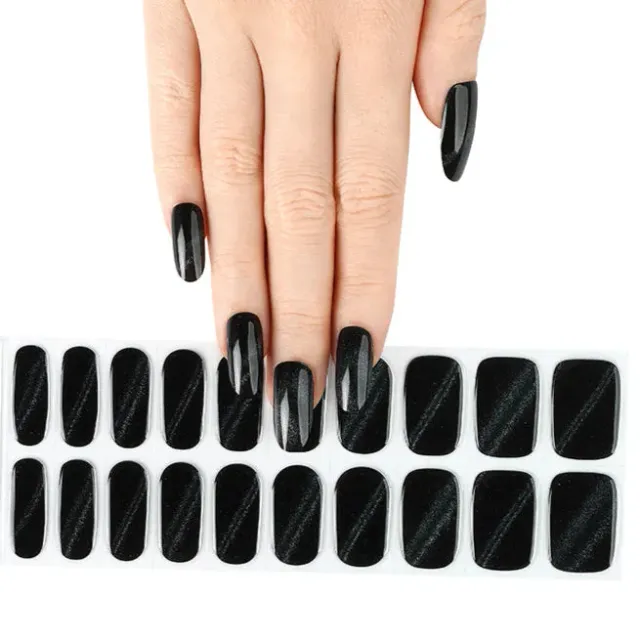Clear Jelly Stamper Gel-ly Wraps Black Cat-Eye 171 negle strips