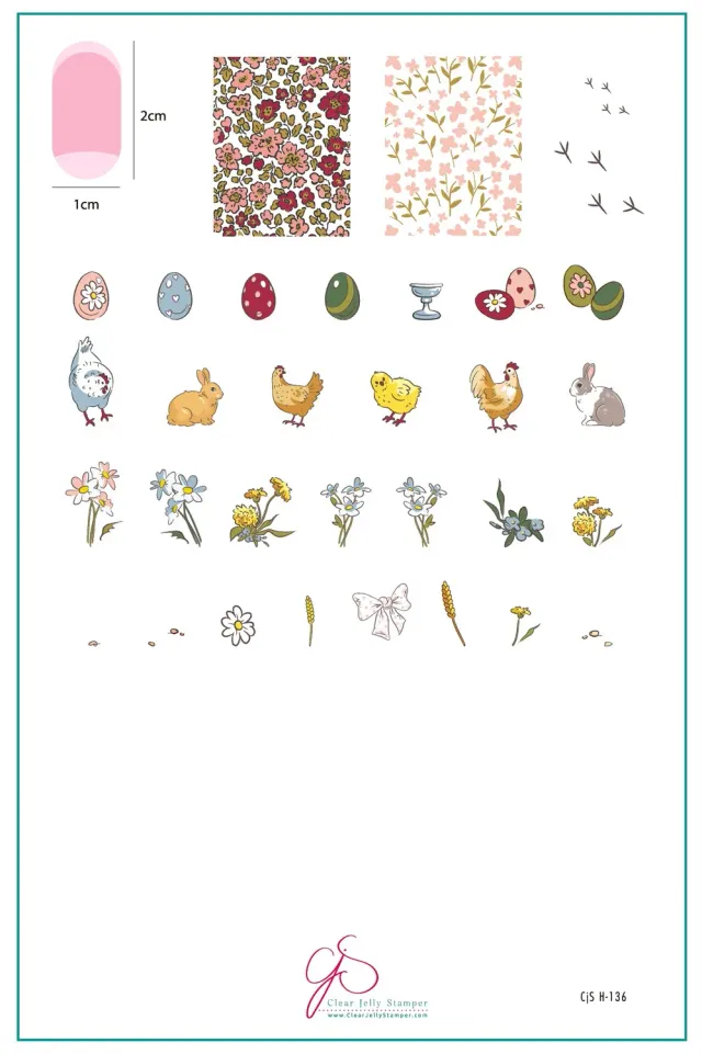 Clear Jelly Stamper Easter on the Prairie CjSH-136 stempelplade påske
