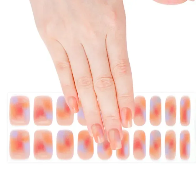Clear Jelly Stamper Gel-ly Wraps 082 neglewraps lys orange marmor 20 stk