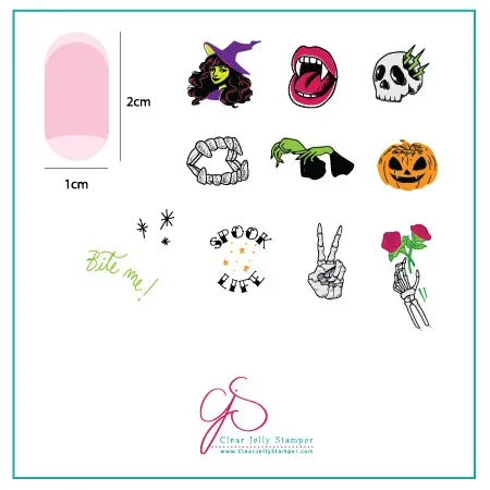 Clear Jelly Stamper Bite Me CjS-H-40 stampingplade halloween 6x6