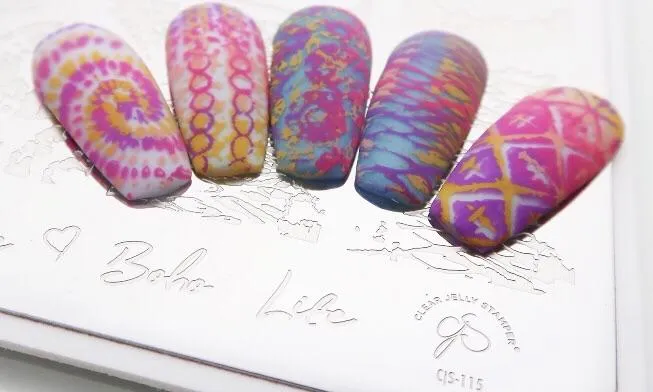 Clear Jelly Stamper 115 Boho Life stamping plade lagdelt