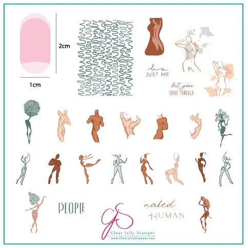 Clear Jelly Stamper In the Buff CjS-205 stamping plade body