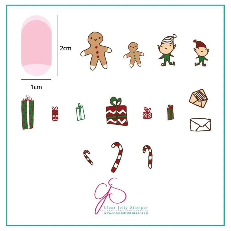 Clear Jelly Stamper CjSC-07 Santas Workshop stampingplade jul 6x6 cm