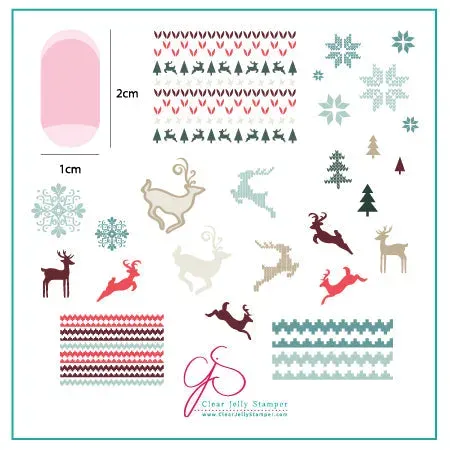 Clear Jelly Stamper CjSC-02 stampingplade jul 6x6 cm