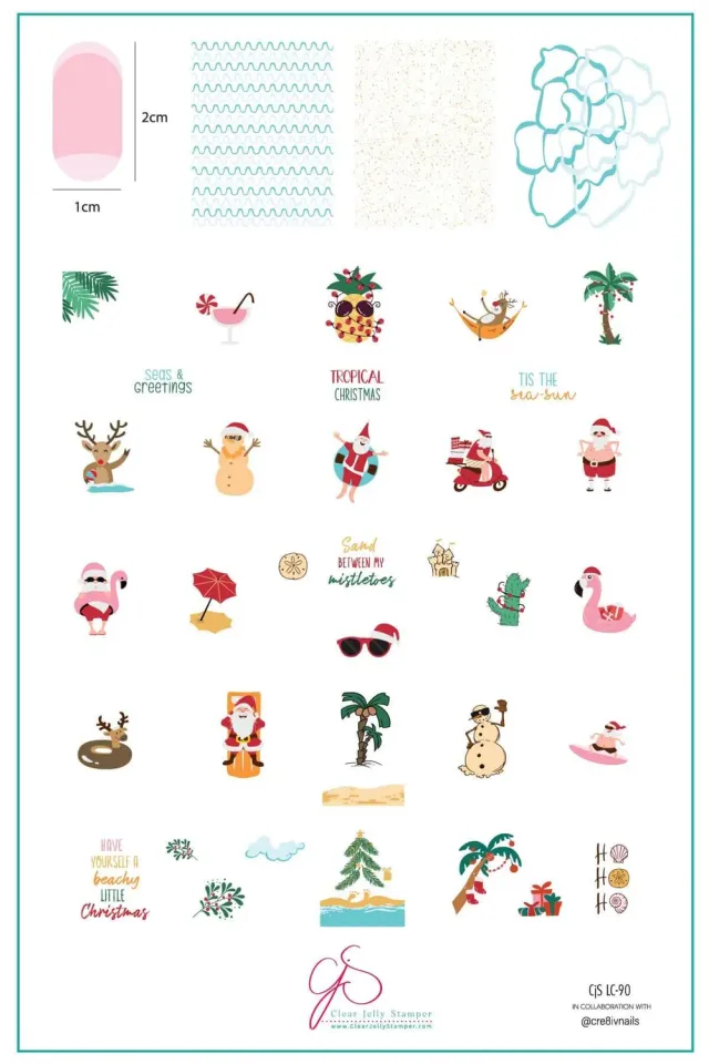 Clear Jelly Stamper CjSLC-90 Sand Between My Mistletoes stempelplade jul