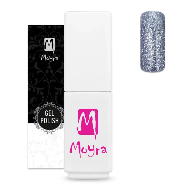 Moyra Diamond Mini gel polish 609 Blue 5,5 ml glimmer