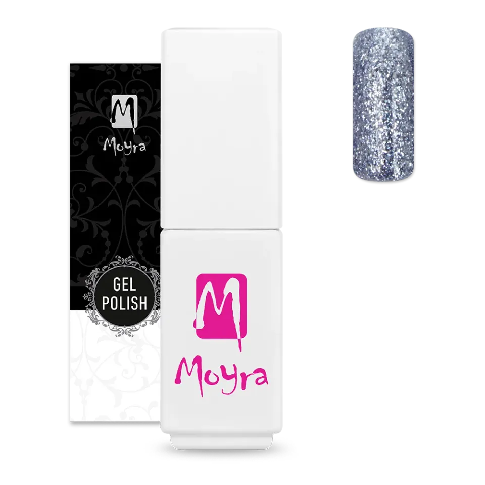 Moyra Diamond Mini gel polish 609 Blue 5,5 ml glimmer