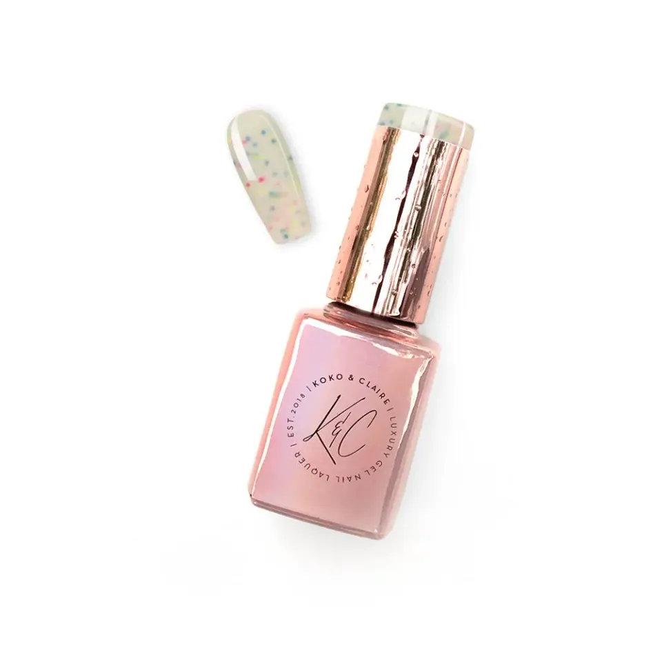 KoKo & Claire 0407 Vanilla gel polish hvid 12 ml sprinkles