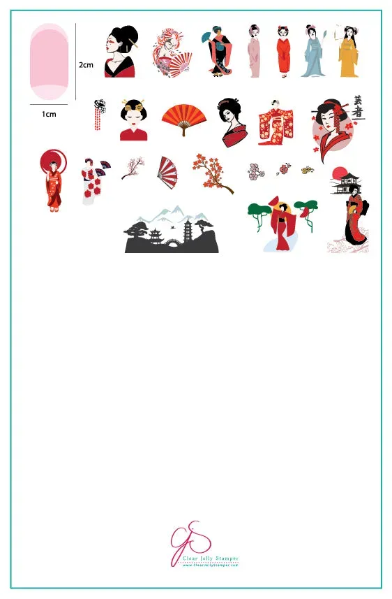 Clear Jelly Stamper Geisha CjSLC-68 stampingplade japansk