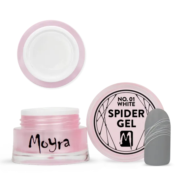 Moyra Spider liner gel 01 hvid 5 g tynde linjer