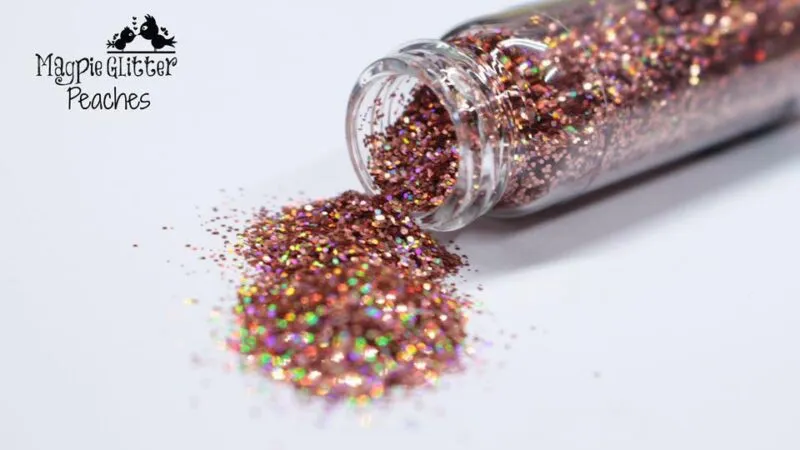 Indigo Nails Peaches glitter til negle fersken