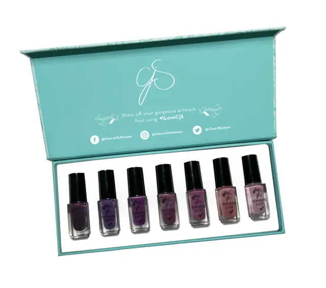 Clear Jelly Stamper Posh Purples stampinglak 7x5ml lilla sæt