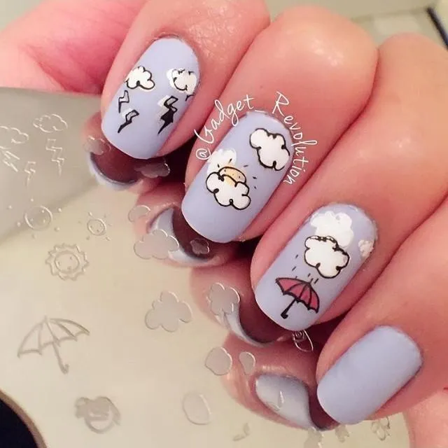 Clear Jelly Stamper CjS-21 Flower and Sky Doodle stampingplade