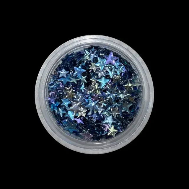 Indigo Nails 3D Stars Blue neglepynt med stjerner