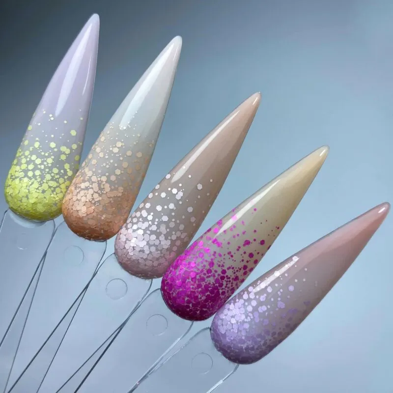 Indigo Nails Beautystones Clementine Glitter neglepynt fin