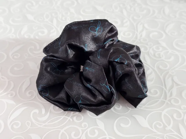 Clear Jelly Stamper CjS scrunchie petrol sort hvid 3 stk