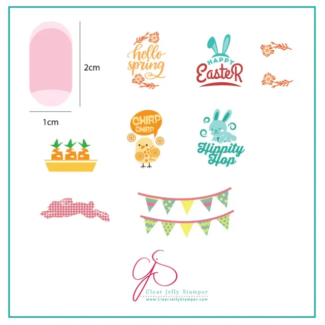 Clear Jelly Stamper CjSH-12 stempelplade Hippity Easter