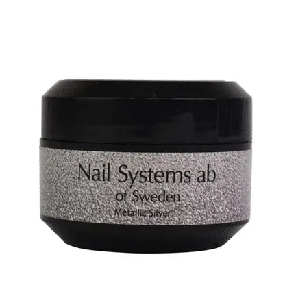 Mline Beauty Metallic Silver gel 15 ml kromsølv