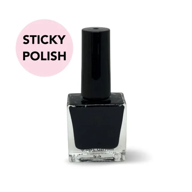 Moonflair Sticky Polish 01 Black stamping lak 10 ml dækkende