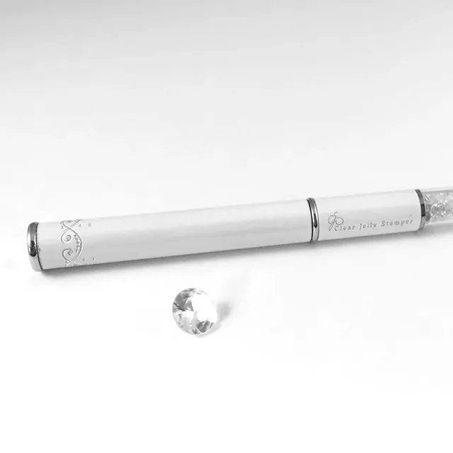 Clear Jelly Stamper The Bling Brush neglebørste hvid krystal