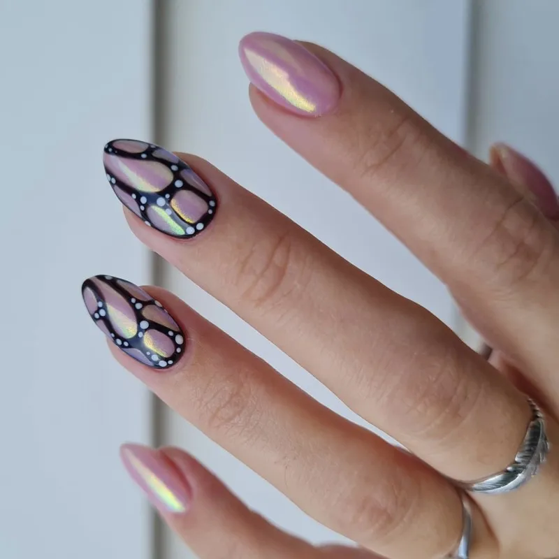 Indigo Nails Beautystones Shelly krompulver med spejlglans