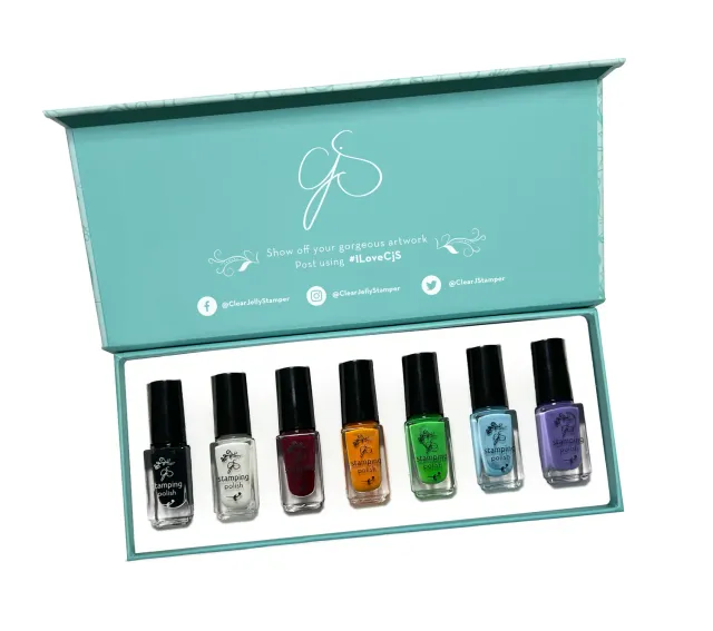 Clear Jelly Stamper Starter stampinglak 7 farver 7x5ml dækkende