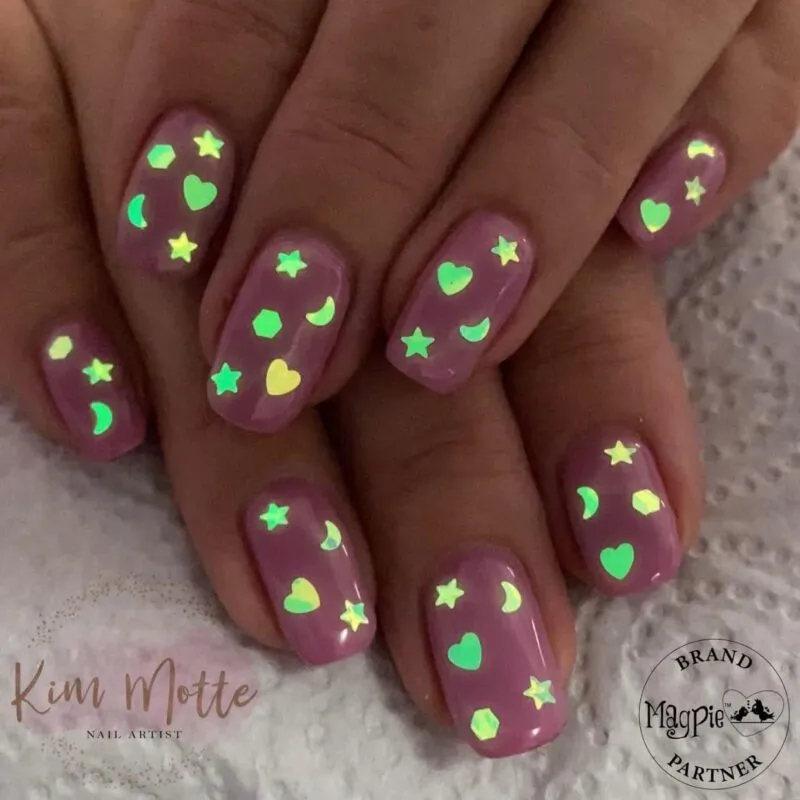 Indigo Nails Beautystones Glow In The Dark neglesten selvlysende