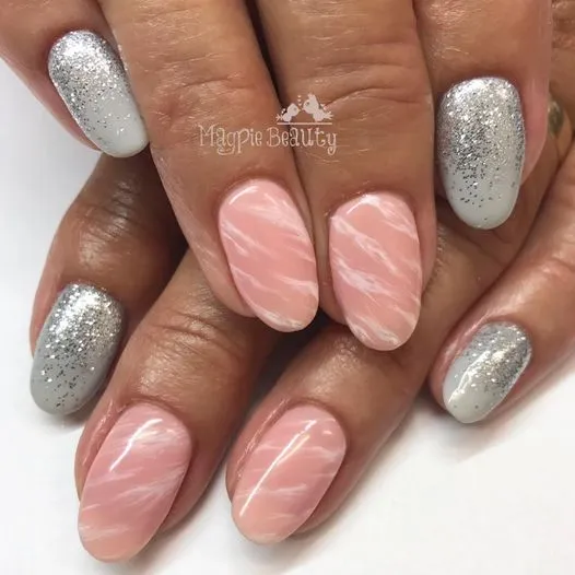 Indigo Nails Silvia glitter til negle fin sølvglimmer