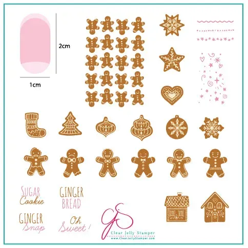Clear Jelly Stamper CjSC-36 Mmm Cookies stampingplade 8x8 cm