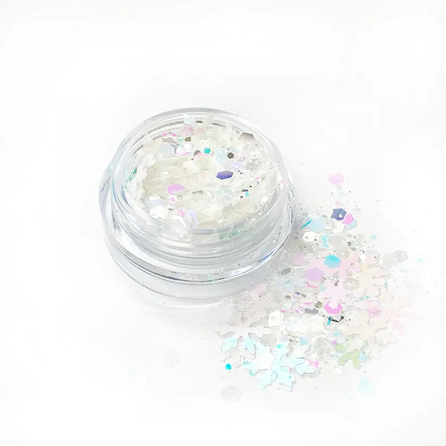 Clear Jelly Stamper KoKo & Claire Glitter01 negleglitter lilla mix