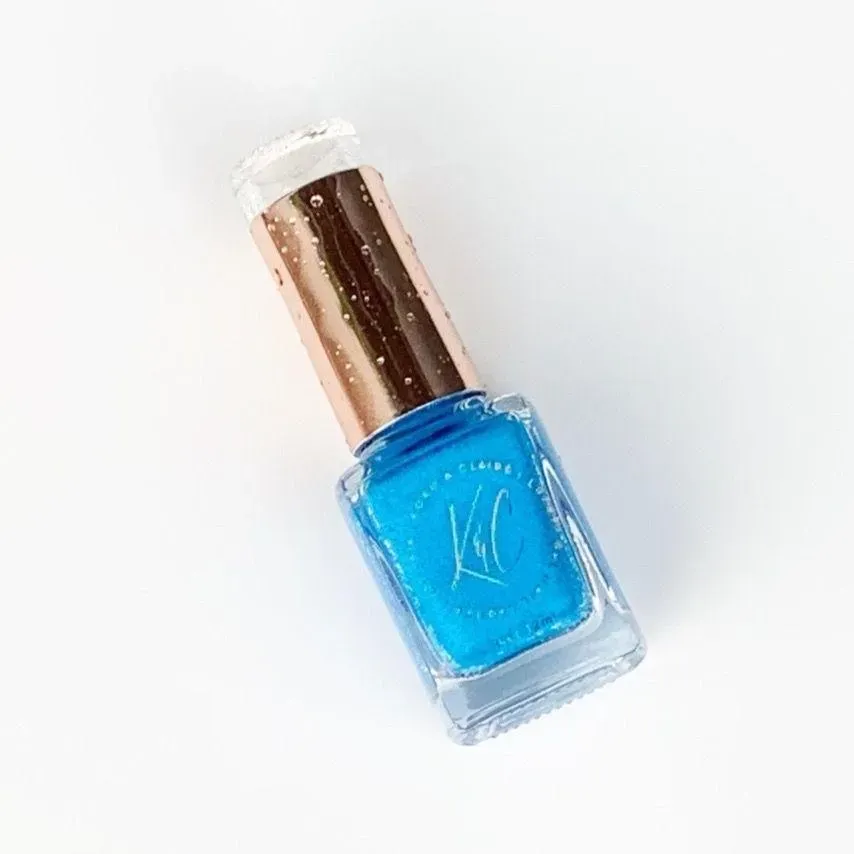 Clear Jelly Stamper KoKo Claire Ink negleblæk Blue metallic vandfarve