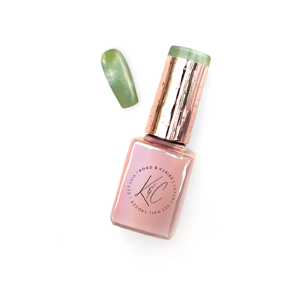 Clear Jelly Stamper KoKo & Claire 0200 Tea Berry gellak grøn cat eye