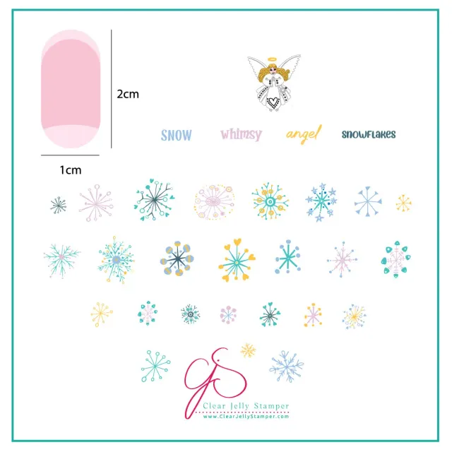 Clear Jelly Stamper CjS-181 Whimsy Angel stampingplade 6x6 cm