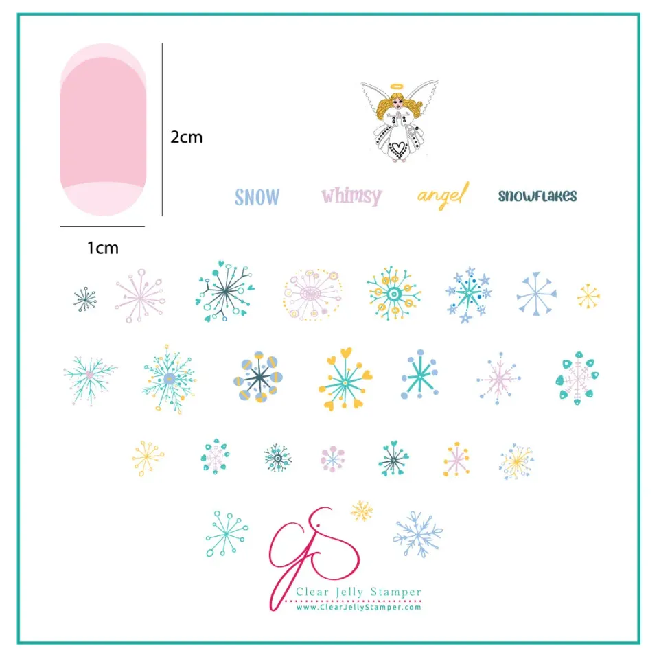 Clear Jelly Stamper CjS-181 Whimsy Angel stampingplade 6x6 cm
