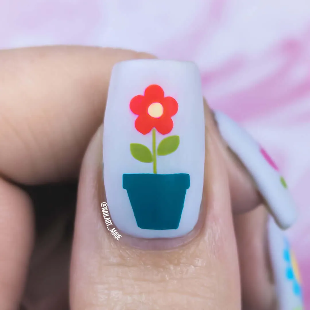 Clear Jelly Stamper Patterned Spring CjS-287 stampingplade blomster