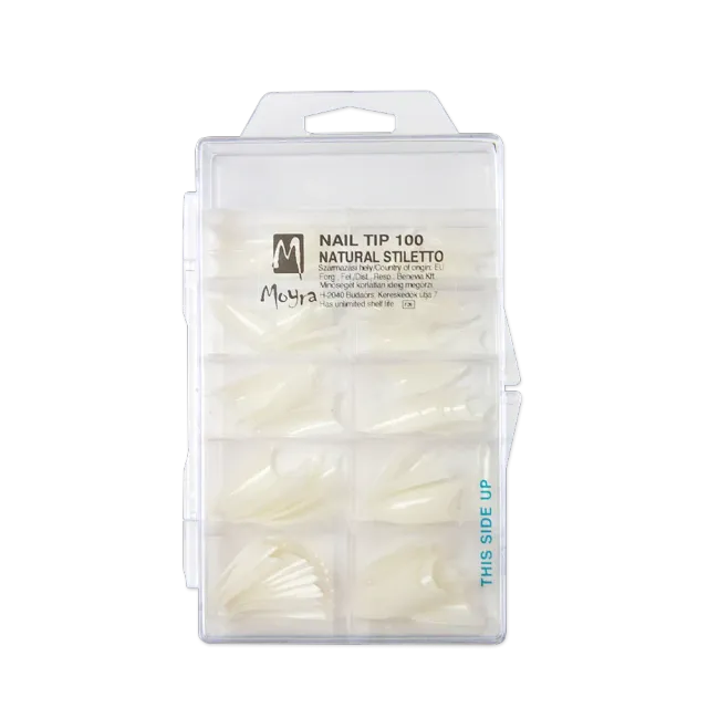 Moyra Tip Box Stiletto negletipper 100 stk natural