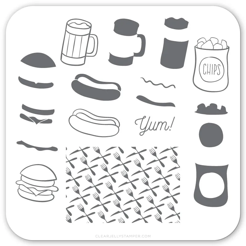Clear Jelly Stamper Order UP CjS-64 stampingplade 6x6 cm