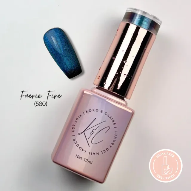 Clear Jelly Stamper KoKo Claire 0580 Faerie Fire gellak navy magnetisk