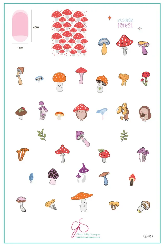 Clear Jelly Stamper Mushroom CjS-369 stampingplade svampe