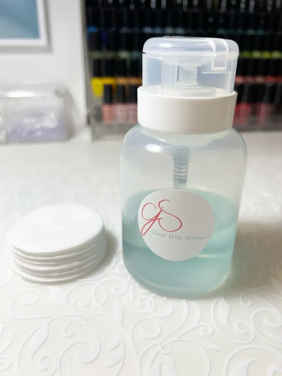 Clear Jelly Stamper pumpeflaske gennemsigtig til acetone