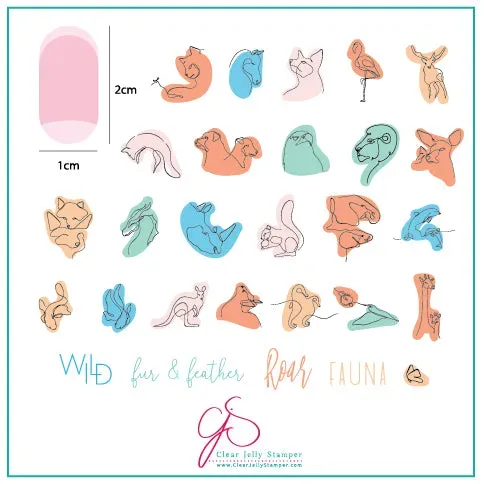 Clear Jelly Stamper Mod Life Wildlife CjS-139 stampingplade dyr