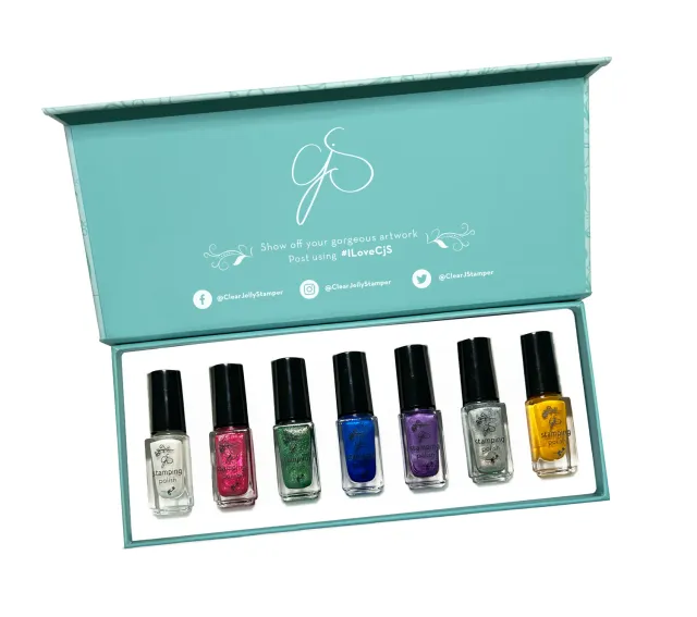 Clear Jelly Stamper Christmas Glitz stampinglak sæt 7x5 ml