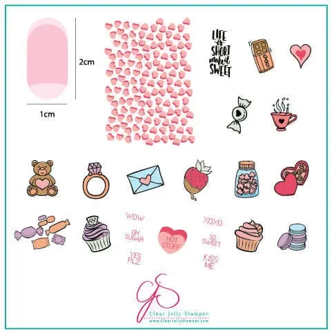 Clear Jelly Stamper Sweets & Treats CjSV-23 stempelplade slik