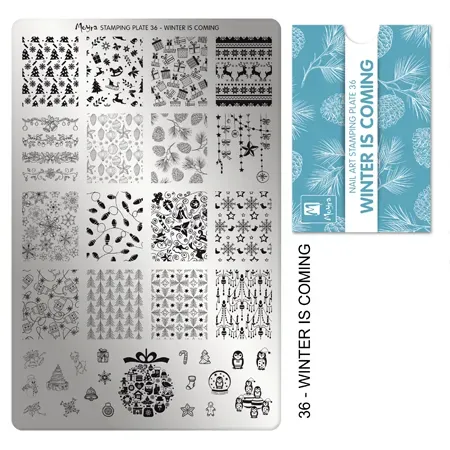 Moyra Stamping plate 36 Winter is coming stempelplade vintermønster