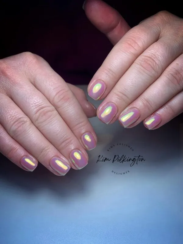 Indigo Nails Beautystones Shelly krompulver med spejlglans