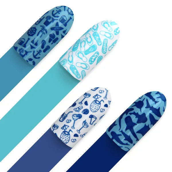 Moyra 26 Summertime stampingplade til negledesign